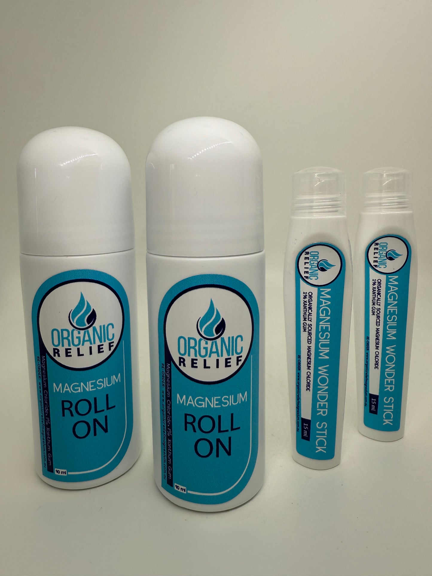 Magnesium Oil Roll On 90ml Qty 2 Magnesium Oil Wonderstick 15ml Qty 2 x Roll On's 2 x Wondersticks